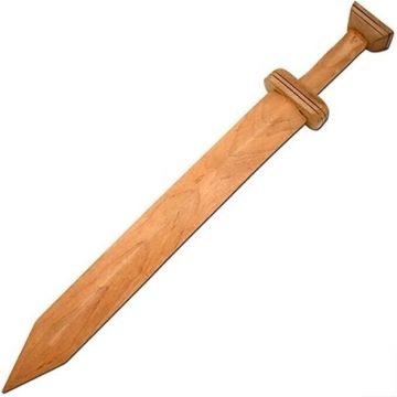 Medieval Warrior Wooden Roman Gladius Sword with Square Pommel